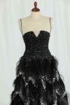 Silver Black Party Dress